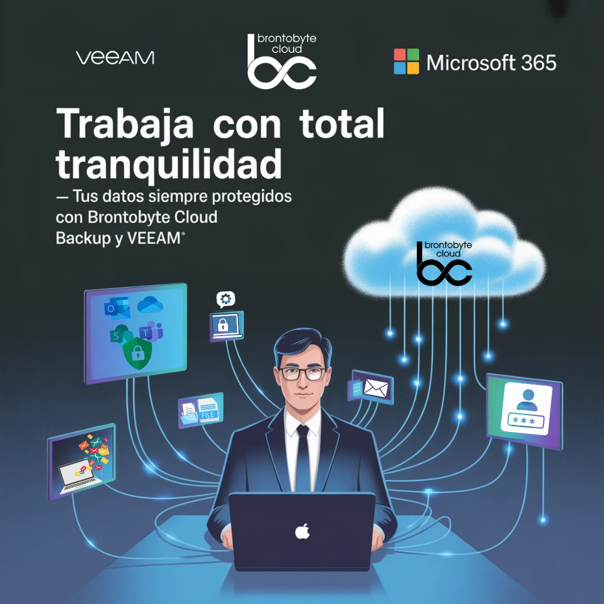 Brontobyte Cloud Backup para Microsoft Office 365 con Veeam: Protección completa y flexible para tus datos
